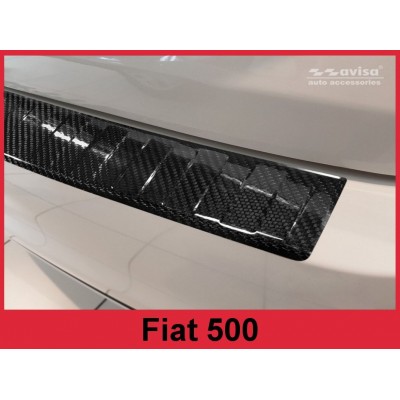 Edelstahl Ladekantenschutz für Stoßstange FIAT 500 Hatchback